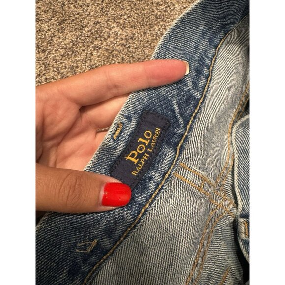 Polo Ralph Lauren Avery Boyfriend Jeans Rainbow Stripe Ribbon Size 27 - Picture 6 of 10